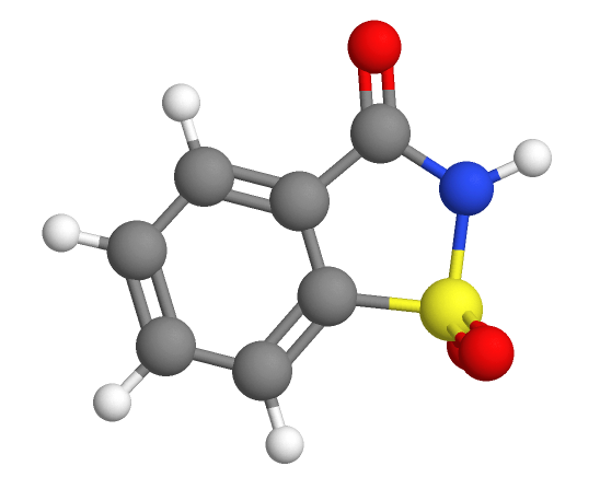 Molecular model of saccharin